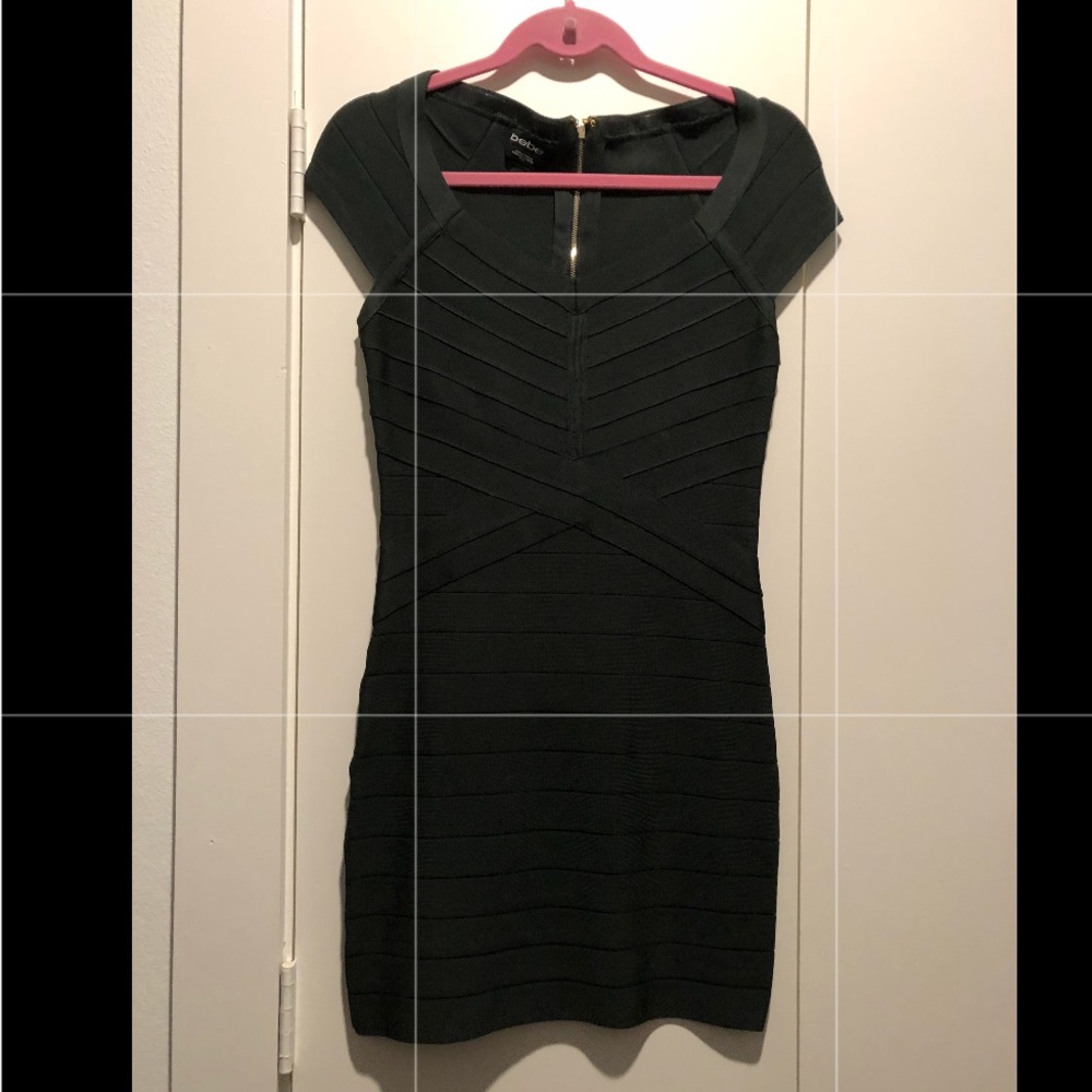 Dark Green BEBE Cocktail Dress